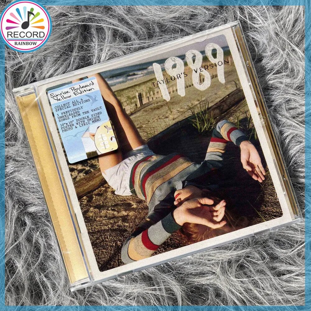 CD Taylor Swift 1989 Taylor's Version Sunrise Boulevard Yellow Poster Edition CD Совершенно новый запечатанный оригинальный альбом RS