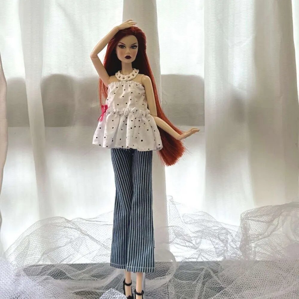 Стильная коллекционная кукла Barbie с нарядом, декоративная фигурка в одежде, 30 см