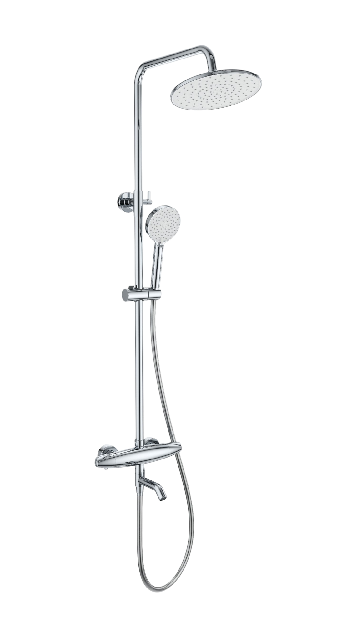 Душевая стойка Wonzon & Woghand Capsule WW-B3031-A3-CR со смесителем, с термостатом, глянцевый хром