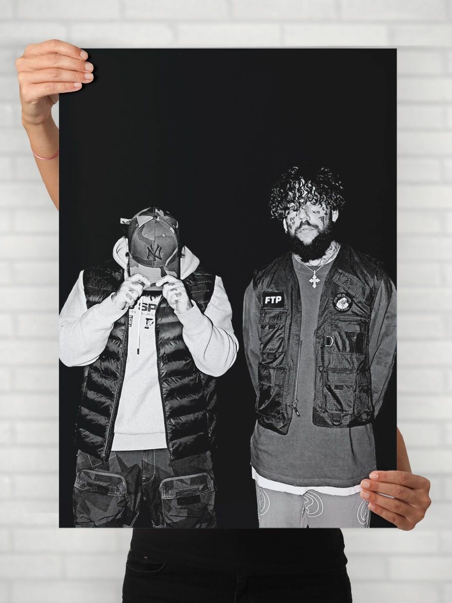 Плакат на стену для интерьера SUICIDEBOYS (Suicide Boys - Суисайд Бойс 27) - Постер по музыке и артисту формата A1 (61x84 см)