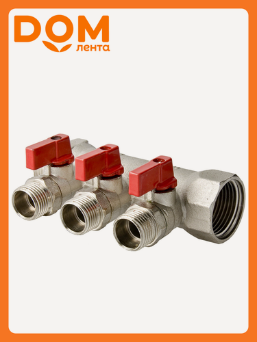 Изображение товара Коллектор латунь никелированная VALTEC O58104055 1"-1/2"