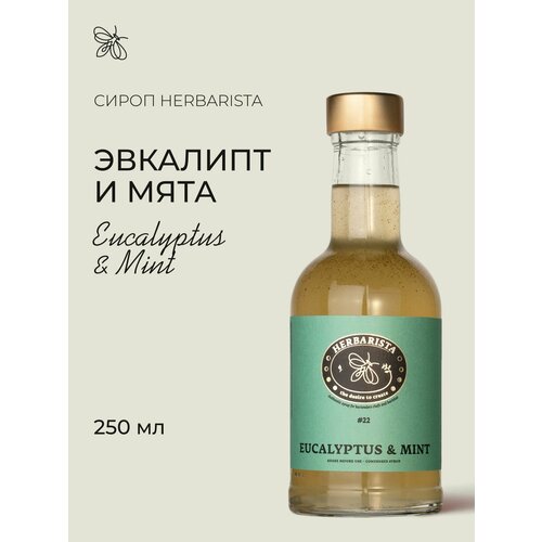 фото Сироп для кофе и коктейлей, десертов и выпечки herbarista, эвкалипт и мята eucalyptus & mint, 250 мл