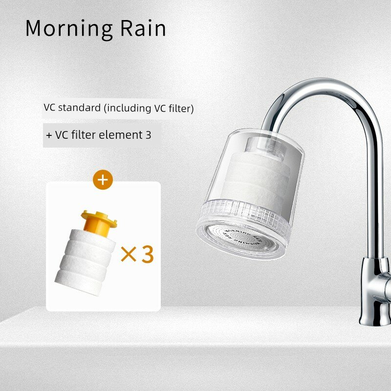 Фильтр для крана Morningrain комплект VC с 3 сменными фильтрами VC для очистки воды на кухне и в ванной