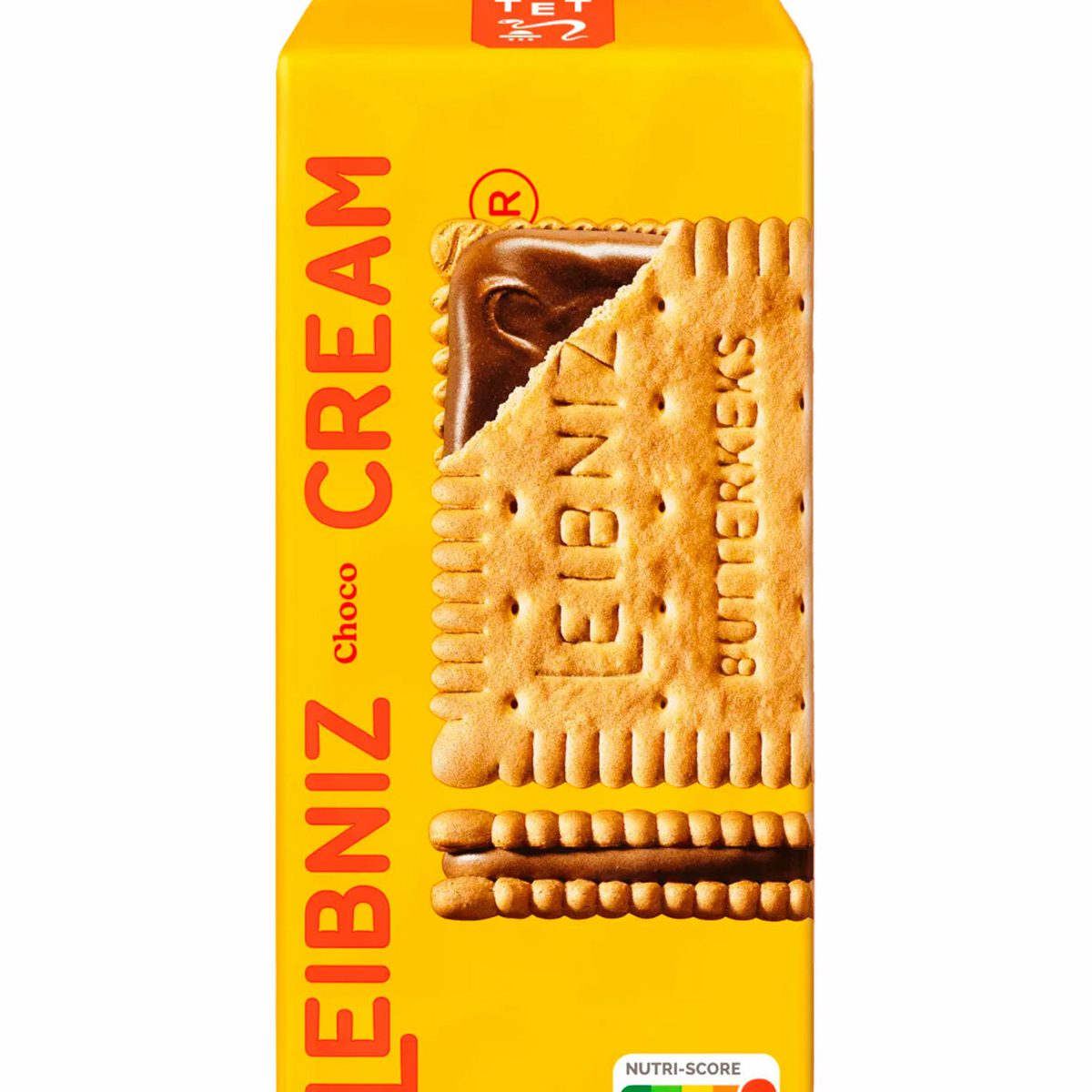 Печенье-сэндвич сливочное LEIBNIZ "Cream Choco" с шоколадной начинкой 190г, 14шт.