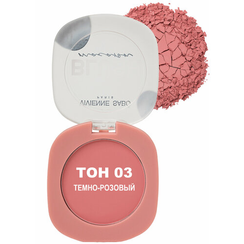 фото Vivienne sabo матовые румяна для лица темно-розовый macaron тон 03 сухие компактные