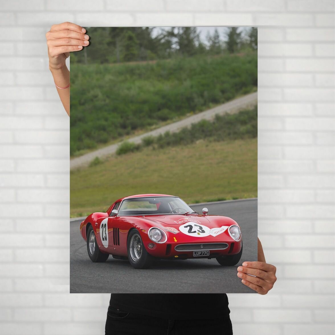 Плакат на стену для интерьера Культовые машины (Ferrari 250 GTO 8) - Постер по легендарным и классическим ретро автомобилям формата А2 (42x60 см)