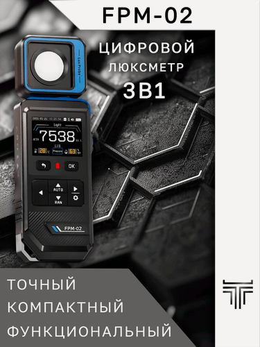 Изображение товара Люксметр FNIRSI FPM-02, измерение освещенности, температуры, влажности, 3-в-1