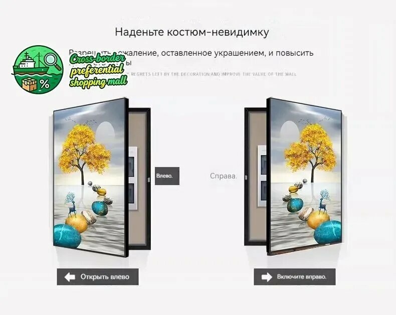 Декоративная картина для электросчетчика