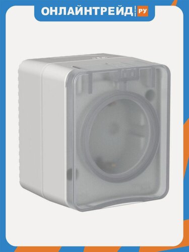 Изображение товара Розетка Systeme Electric (schneider Electric) ОП AtlasDesign PROFI IP54 заземл. защ. шторки 16А 250В сер, ATN543045