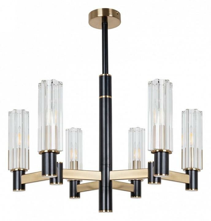 Люстра Divinare Barolo 2654 17 LM-6 цвет плафона подвески Прозрачный, цвет арматуры Латунь