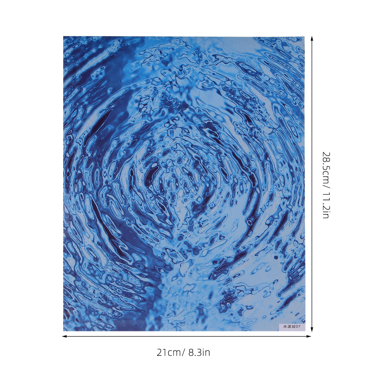 Наклейки Водная Гравировка 1 Лист Для Интерьера Синий 28 50X21 00X0 10Cm