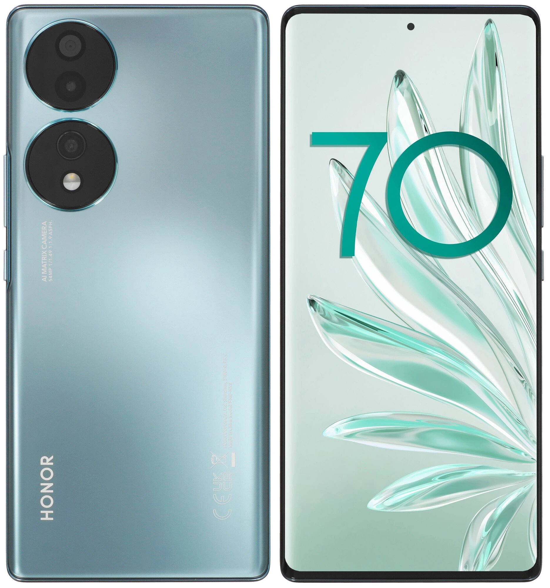 6.67" Смартфон HONOR 70 256 ГБ зеленый