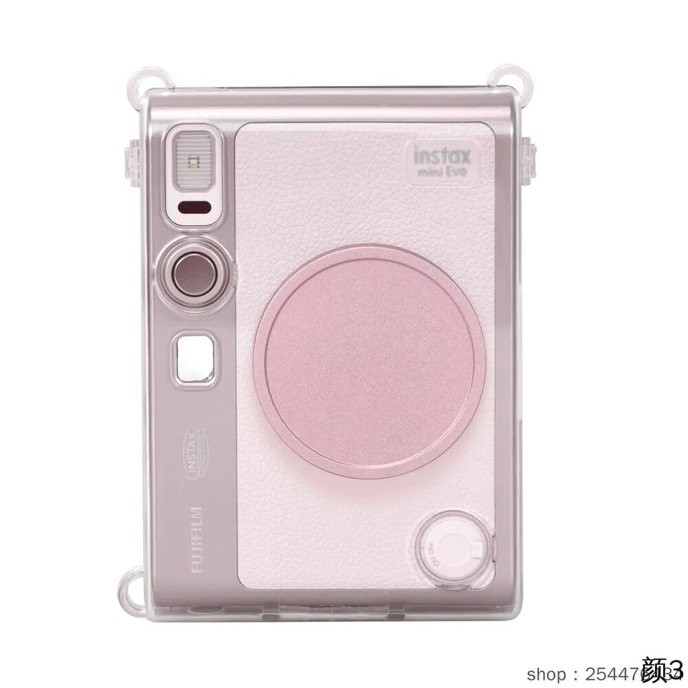Прозрачный жесткий чехол для фотоаппарата Fujifilm Instax Mini EVO с защитной крышкой объектива