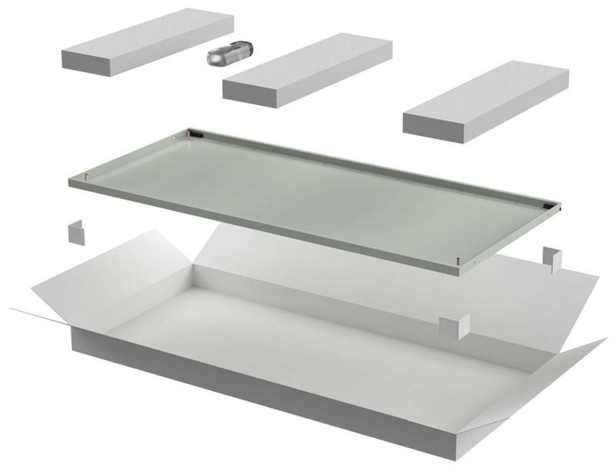 Дверь металлическая для шкафа LINEA N 42U 600мм сер. ITK LN35-42U6X-DM