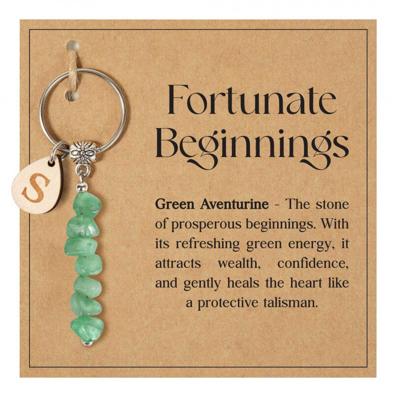 Брелок green aventurine с кристаллической крошкой для женщин, подвеска, деревянная гравировка, подарок