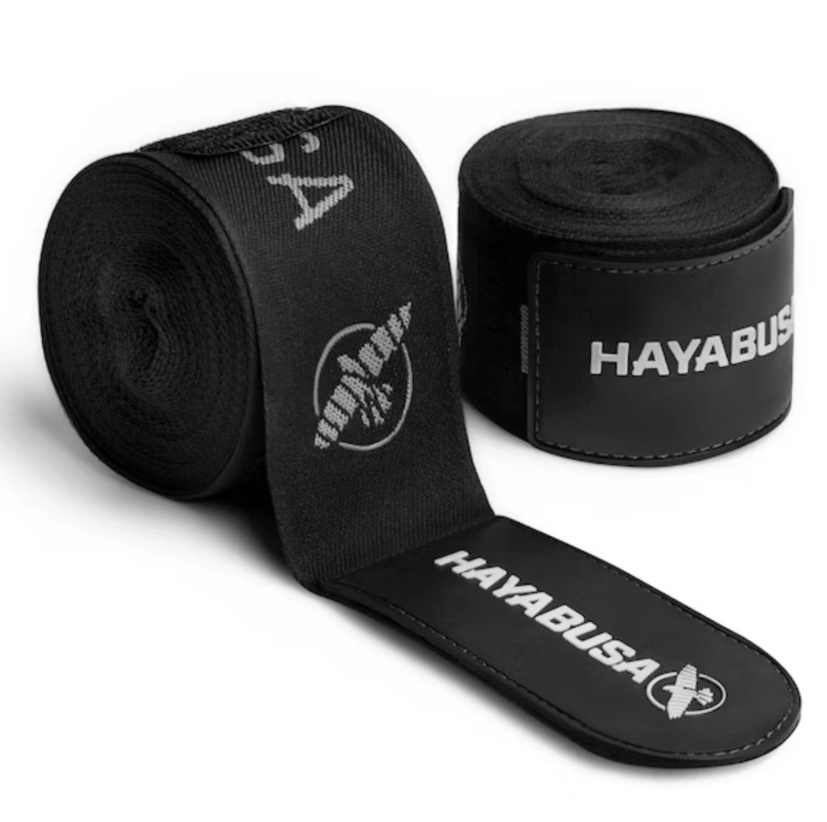 Боксерские бинты Hayabusa из хлопка и нейлона длиной 4.5 м, черные и белые