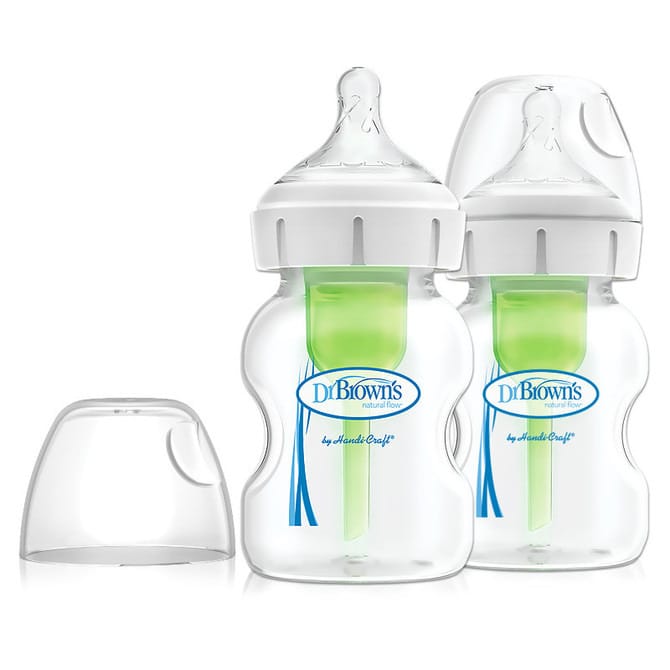 Бутылочка для кормления Dr Brown's Options Plus, розовый, 150 мл, 2 шт