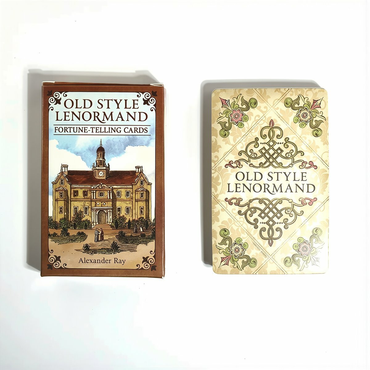 Набор для настольной игры с гаданием картами Old Style Lenormand с инструкцией и бархатным мешочком для встреч с друзьями