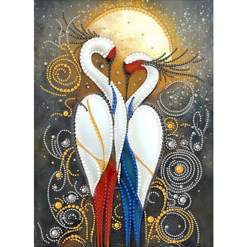 Канва с рисунком Larkes #К4274 Аисты, Вышивка бисером, 21 х 29 см, (Бисер в комплект не входит.)