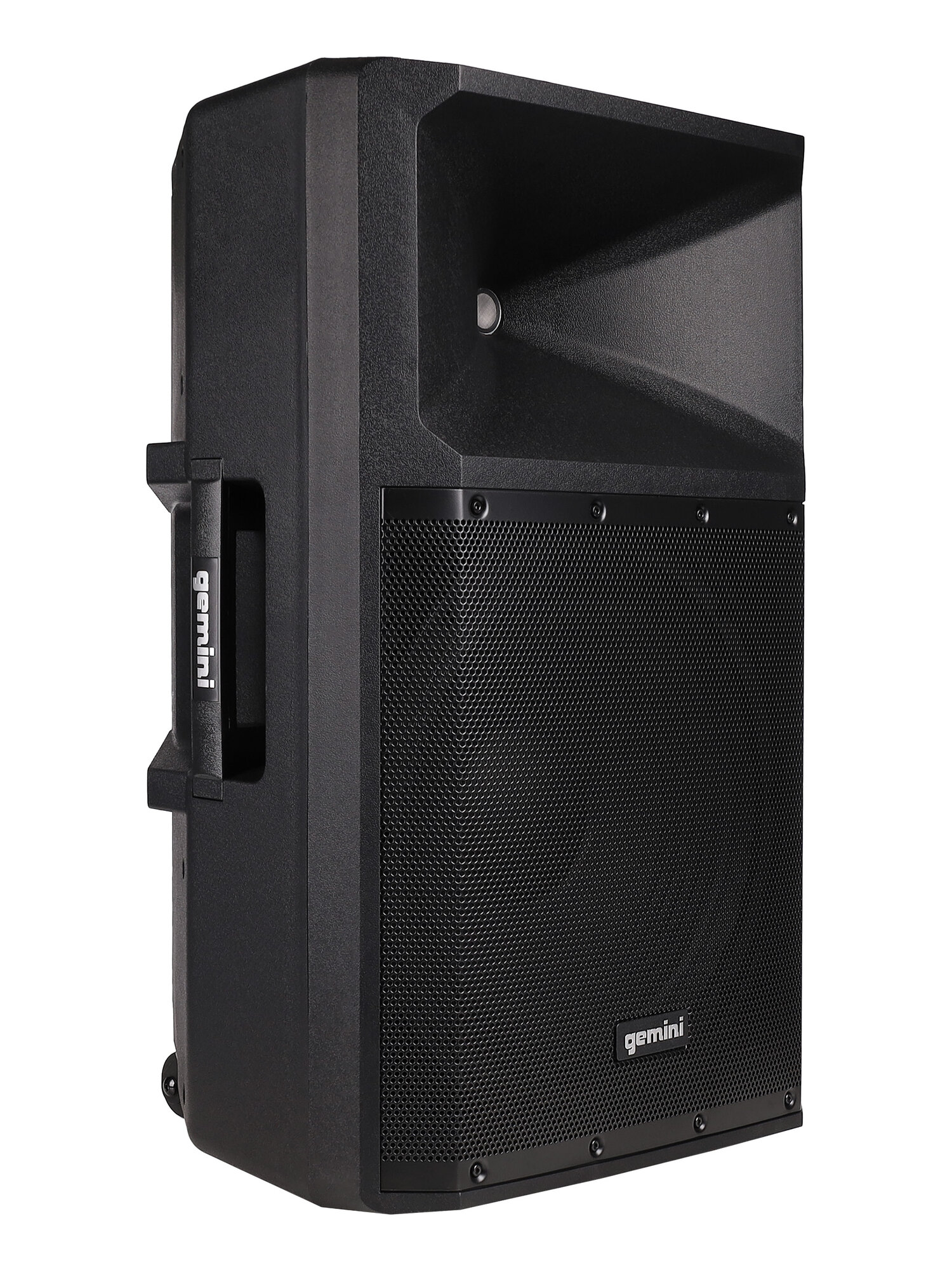 Акустическая система Gemini [GSP-2200] Активная, 2-х полосная, RMS/Peak 550/2200 Вт, АЧХ 40-20000 Гц, SPL 114 дБ, 15" ВЧ, 1,35" ВЧ, вх: (2) XLR Mic, (2) 1/4" TRS Mic, 1/8 TRS AUX, RCA (L/R) AUX, XLR, вых: XLR Mix, USB, SD, FM, Bluetooth