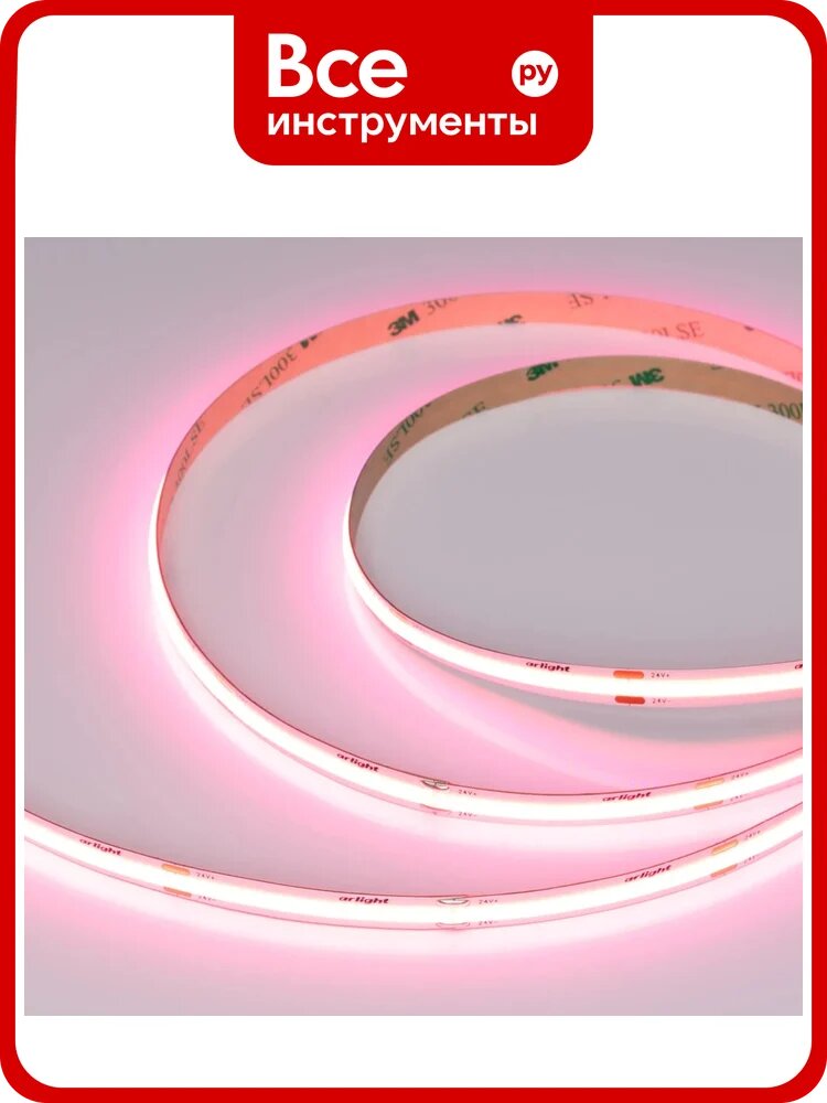 Светодиодная лента Arlight COB-X480-8mm 24V, Pink, 5м 047743