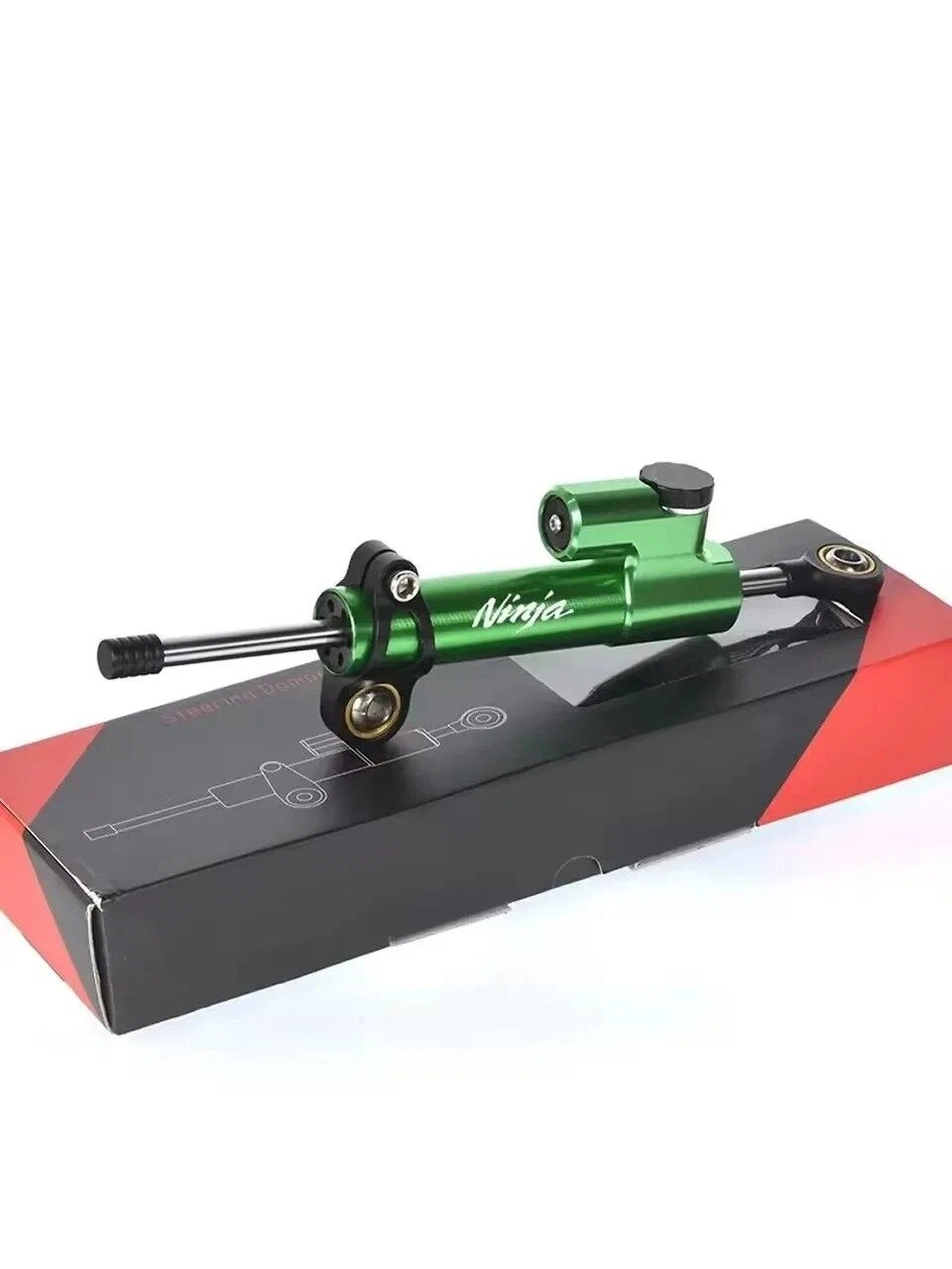Демпфер рулевого управления для мотоциклов NINJA 400 650 300 250, зеленый, без кронштейна