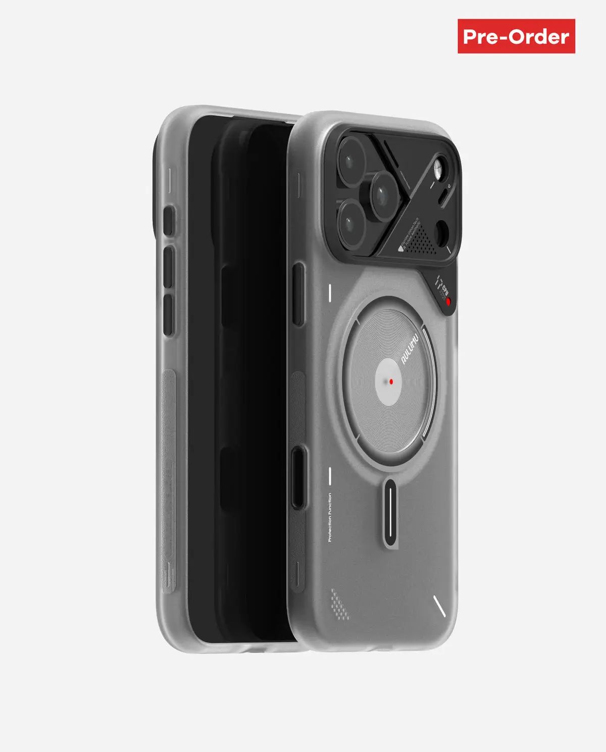 AULUMU A17 подходит для iPhone 17 Pro, полупрозрачный матовый, магнитный дизайн, защита от падений, совместим с MagSafe Белый