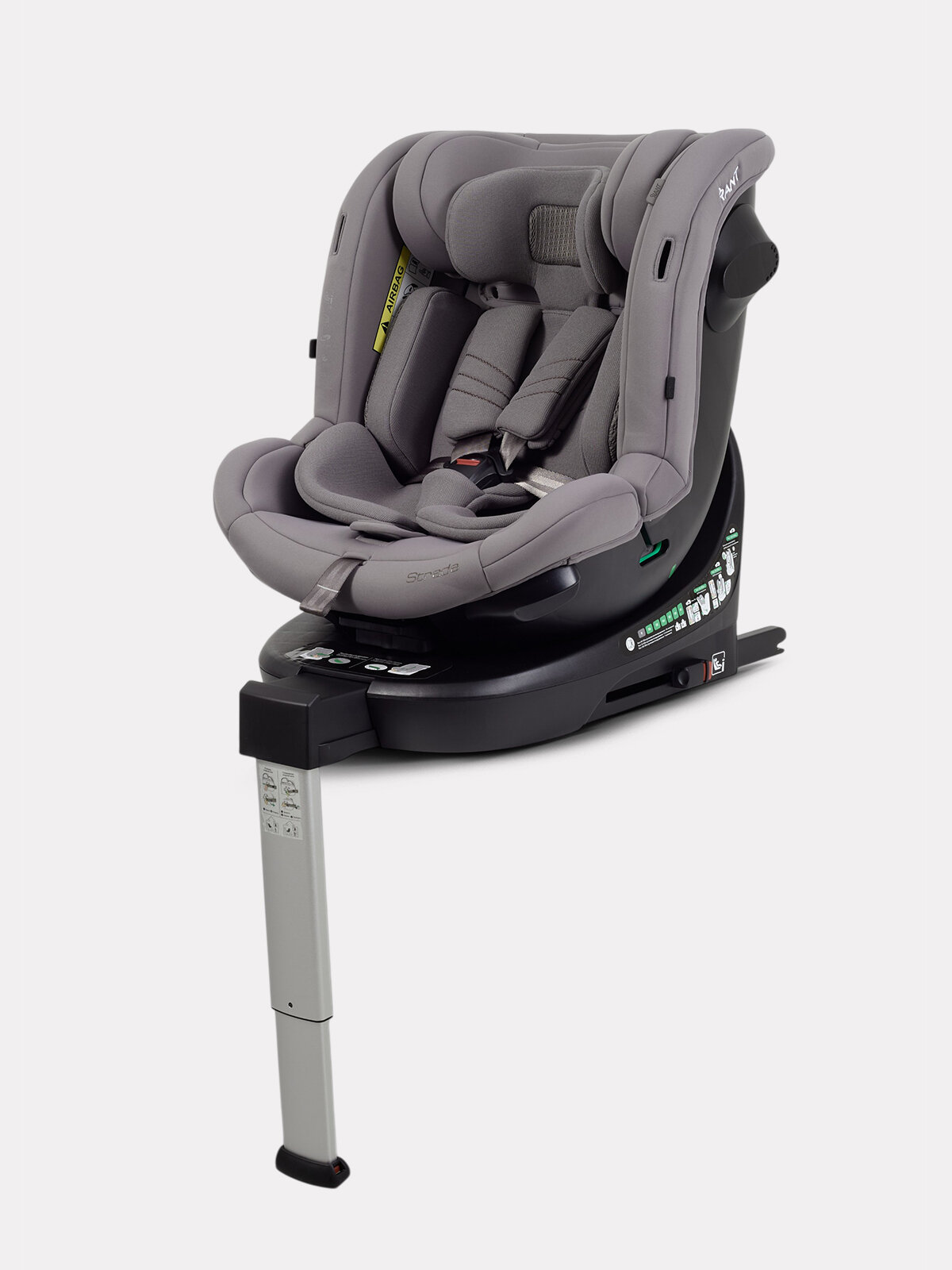 Автокресло детское Rant Страда (Strada) isofix Cеро-бежевый (Stone) (40-150см)