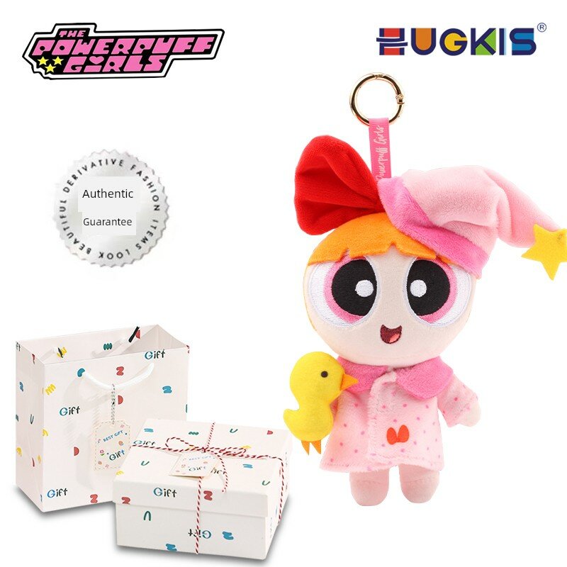 HUGKIS The Powerpuff Girls Blossom Плюшевый брелок в подарочной коробке 15 см Мягкая игрушка