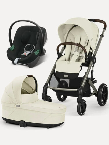 Изображение товара Коляска 3 в 1 Cybex Balios S Lux New TPE Seashell Beige с дождевиком