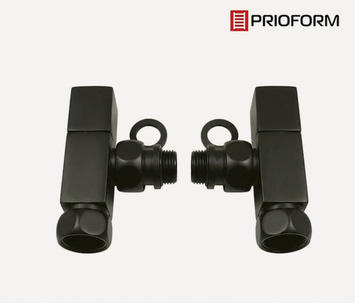 Изображение товара Комплект вентилей угловых Quadro 1/2*3/4 черный