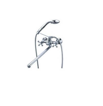 Смеситель для ванн Fauzt FZ 435-A07 длинный излив, хромированное покрытие FZs-435-07
