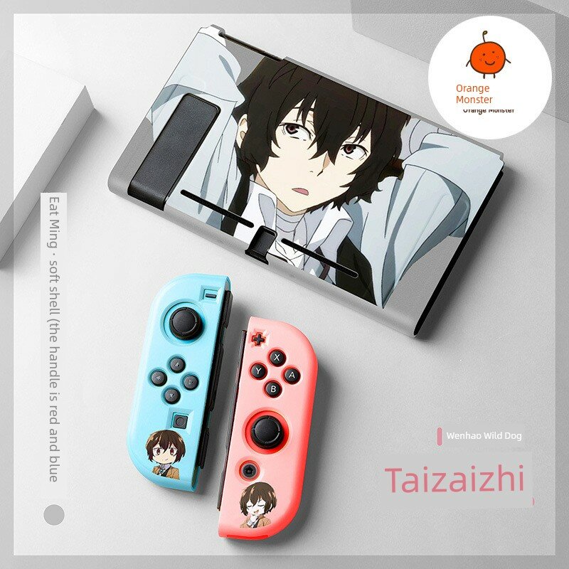 Мягкий чехол из ТПУ для Nintendo Switch OLED (Осаму Дазай и Bungo Stray Dogs) - Прозрачный цвет, 7-дюймовый экран