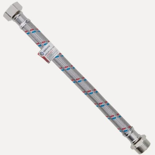 Изображение товара Подводка для воды AquaLine Гигант 3/4" 0.5 м г-ш латунь нержавеющая сталь для смесителя и унитаза
