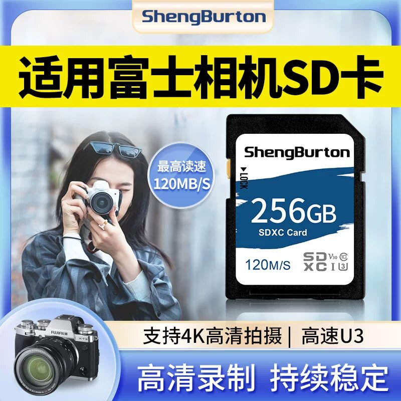 Карта памяти SD Fujifilm 256GB Высокая скорость класс 10 для зеркальных камер XA5/XA7/XF10/XT20/X100F Совместимость