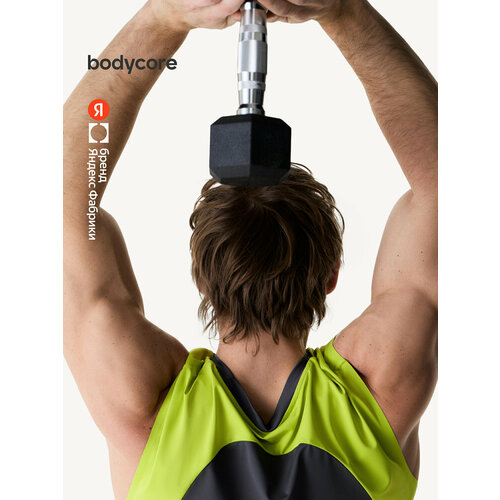 фото Майка спортивная bodycore из быстросохнущей ткани с антибактериальной пропиткой, размер xl, темно-серый