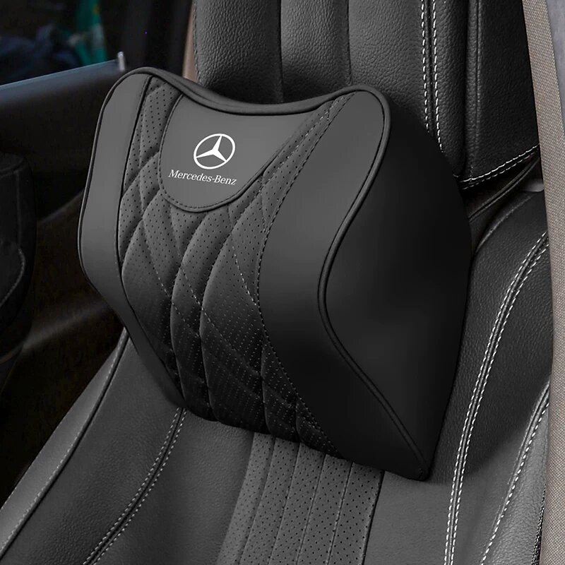 Подголовник для Mercedes-Benz C-Class, A-Class, E300L, Maybach S-Class, CLA/EQE - черный, 1 шт