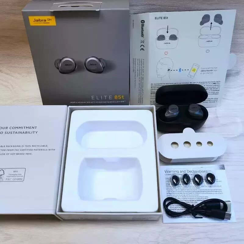 Jabra ELITE7 Pro беспроводные наушники с шумоподавлением для спорта и музыки, цвет черный - идеально для тренировок и