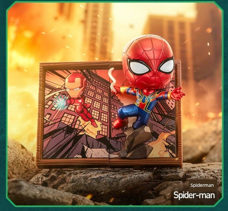 Pop Mart Marvel Spider-Man Blind Box Collectible Figure - Unopened Single for Desktop Decor, Official Licensed