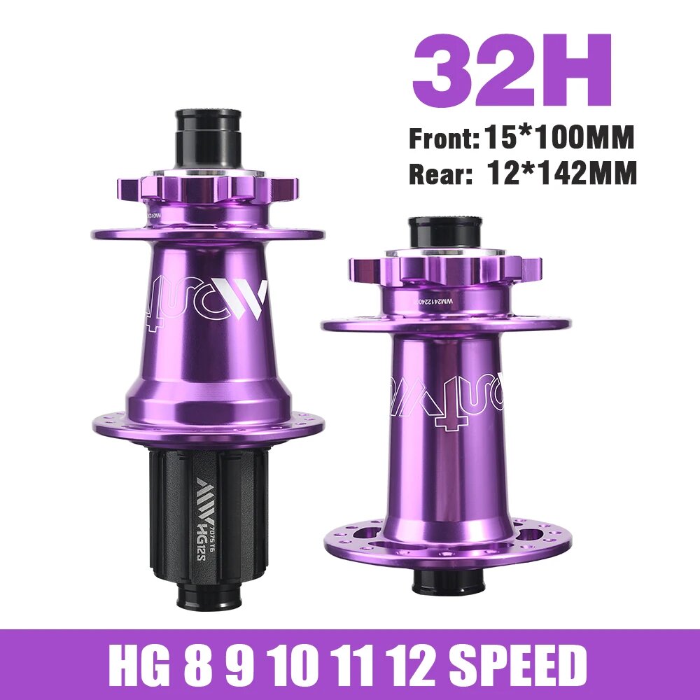 Велосипедная ступица MTB M650F/R черная Фиолетовый, HG Pruple TA