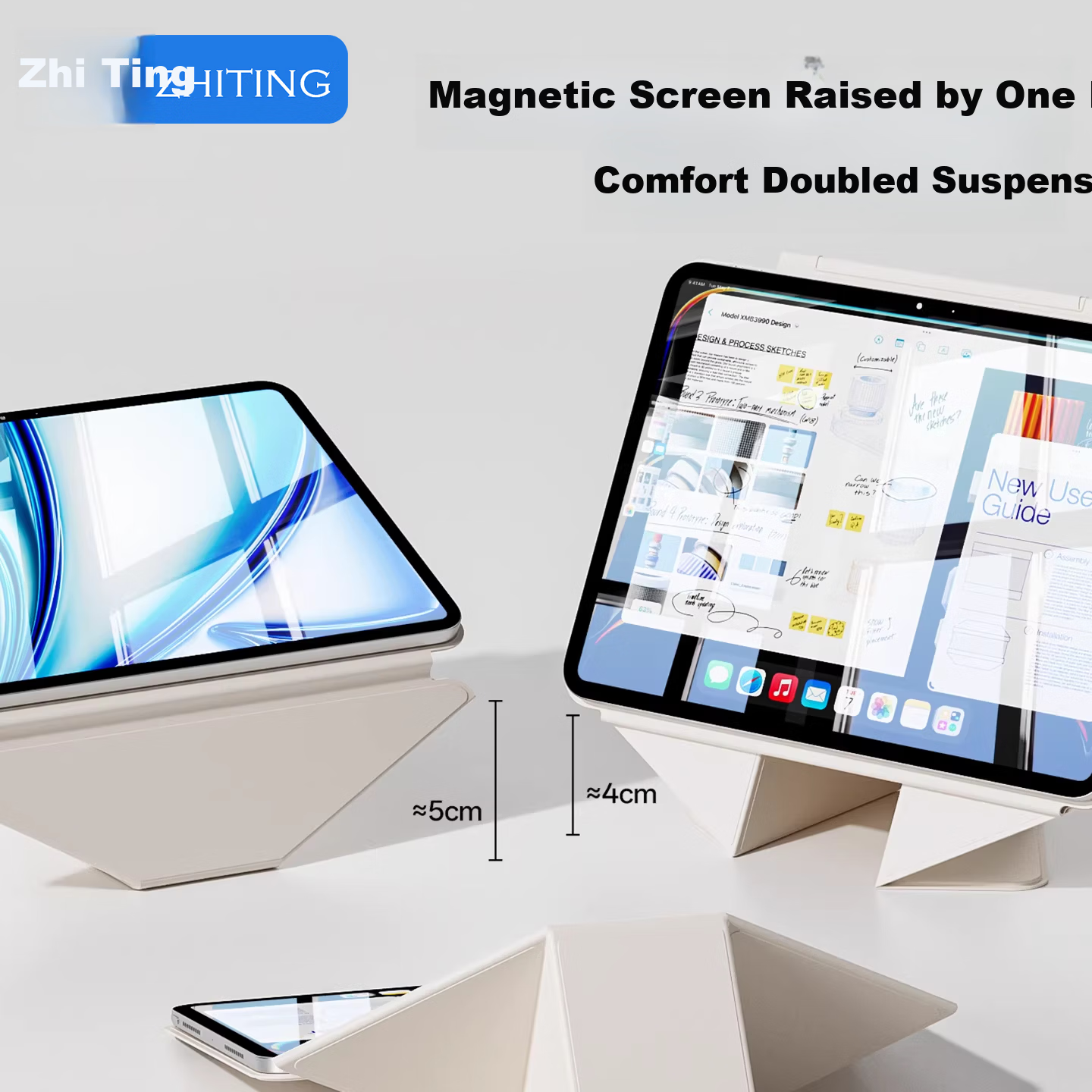 Чехол ZhiTing для iPad Mini 7/6 8,3 дюйма с магнитным двусторонним креплением тонкий антигнуть многоугольный складной