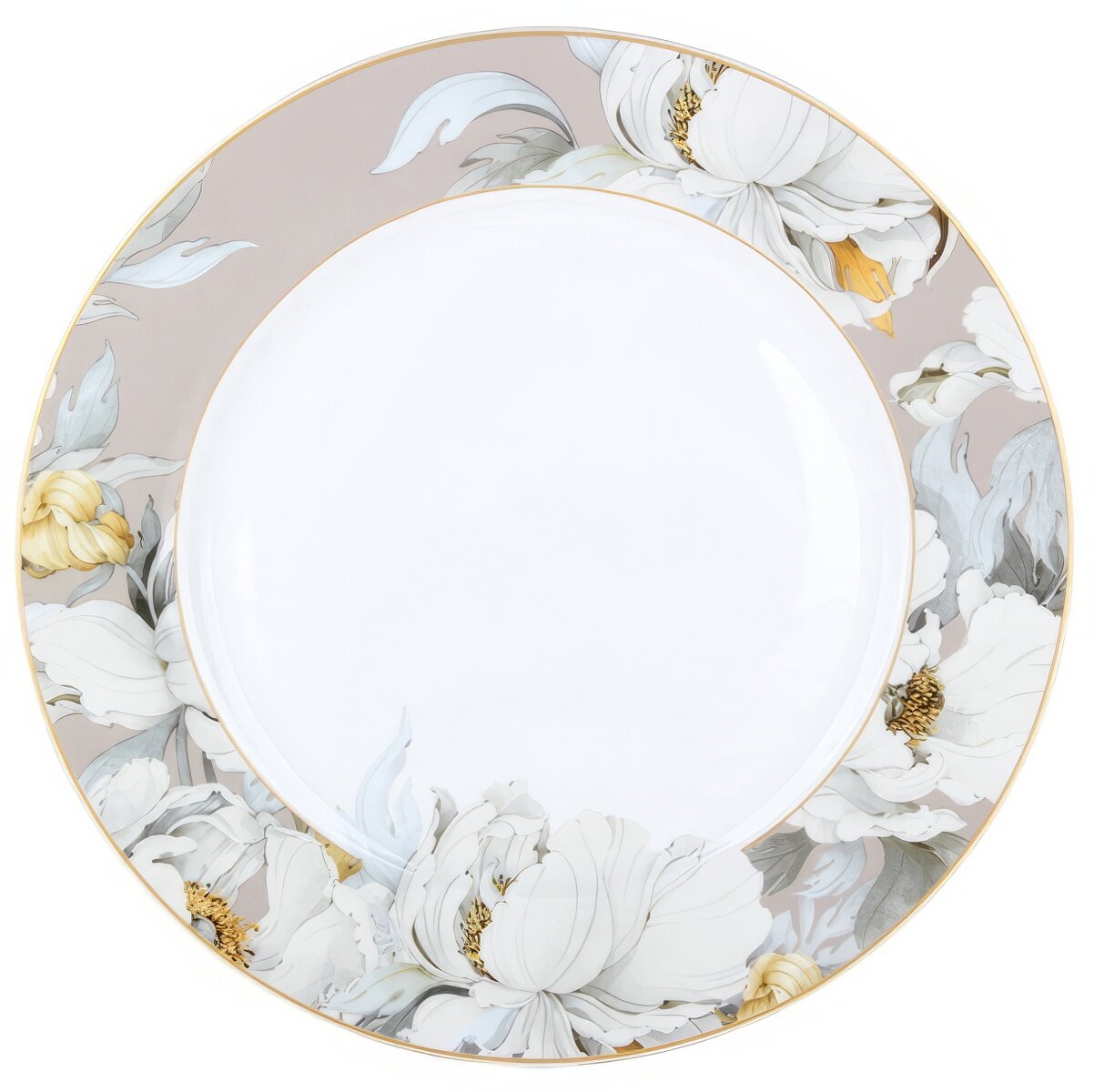 Тарелка HOME COLLECTION Fiori 26,5см обеденная фарфор