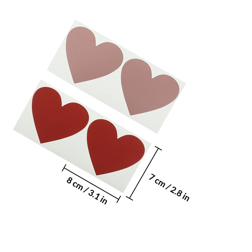 40 Шт Наклейки Сcratch Off В Forme Сердца Для Valentines Дня Рождения 8.00X7.00X0.01Cm