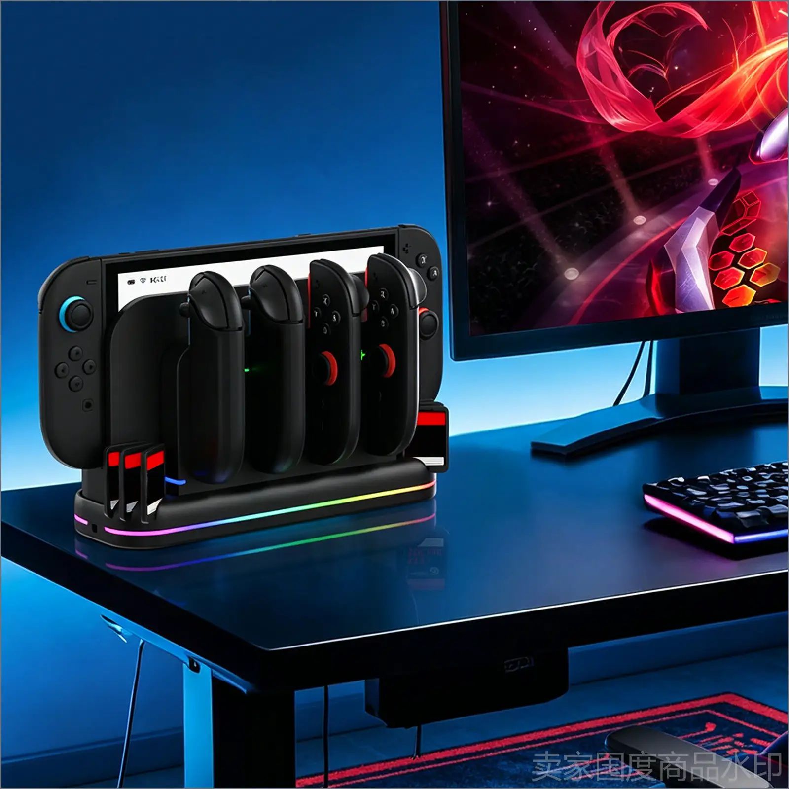 Охлаждающая станция для Nintendo Switch 2 с подзарядкой Joy-Con, вентиляторами и RGB-подсветкой
