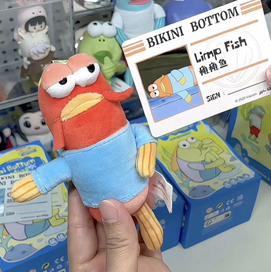 SpongeBob SquarePants Bikini Bottom Resident Plush Doll Pendant Ugly Cute Dummy Fish Backpack Ornament Doll