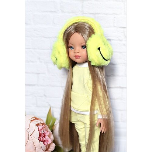 фото Меховые наушники для коллекционных интерьерных кукол 34-43см favoridolls