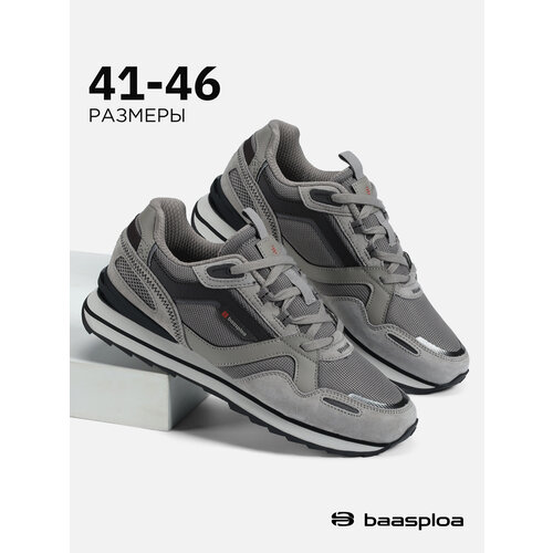 фото Кроссовки baasploa vintage running, размер 43, серый