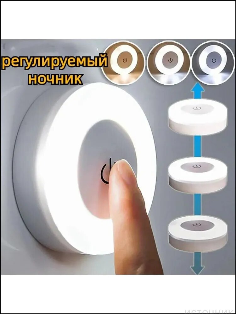 Качественный беспроводной ночник, аккумуляторный, настенный, для детского чтения, светодиодная лампа