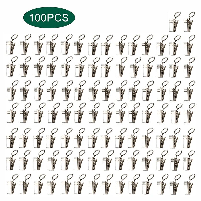 Зажимы для штор из нержавеющей стали 20 шт. 100PCS