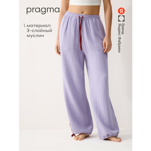 фото Брюки pragma, размер l, лиловый